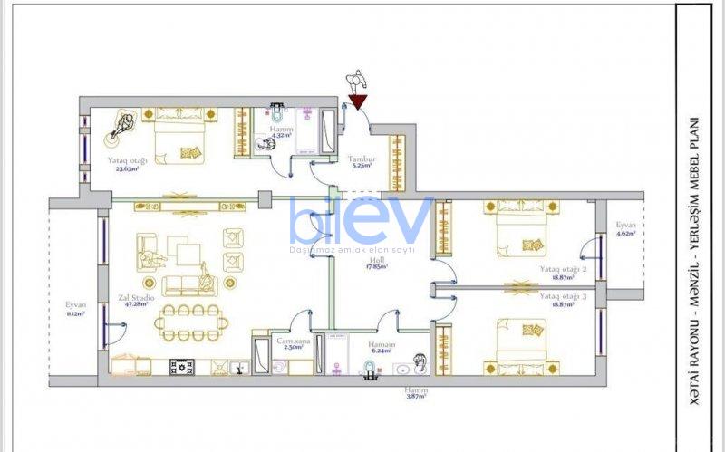 Satılır 4 otaqlı Yeni Tikili  181m², Bakı