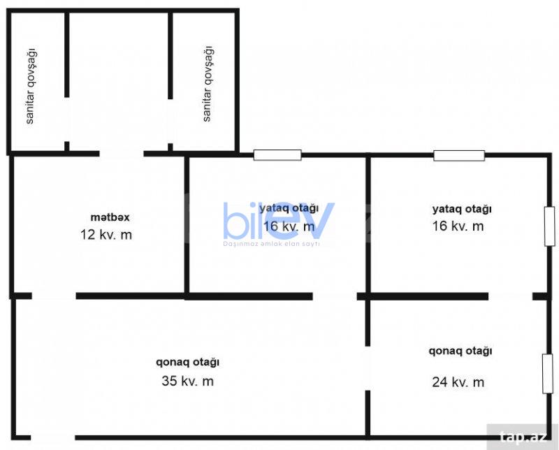 Kirayə (aylıq) 4 otaqlı Bağ evi  120m², Bakı