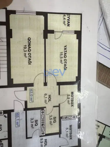 Satış 2 otaqlı Yeni Tikili bina evi  63m², Xırdalan