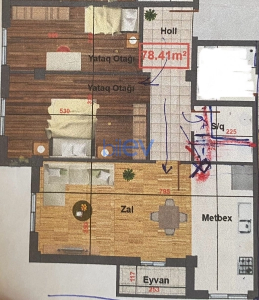 Satış 3 otaqlı Yeni Tikili bina evi  78m², Bakı