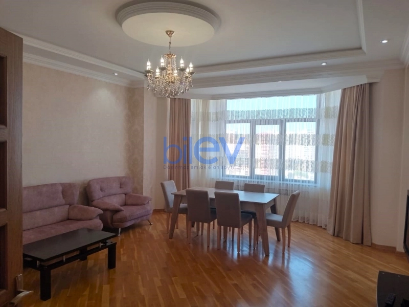 Aylıq Kirayə 3 otaqlı Yeni Tikili bina evi  125m², Bakı