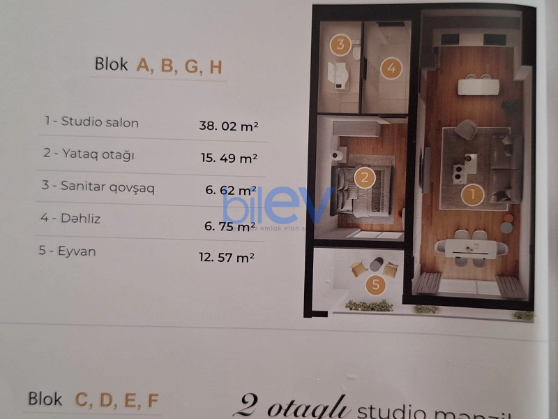 Satış 2 otaqlı Yeni Tikili bina evi  80m², Bakı