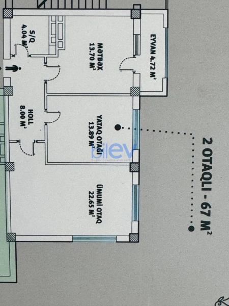 Satış 2 otaqlı Yeni Tikili bina evi  67m², Bakı