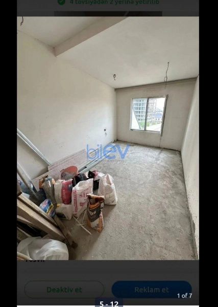 Satış 2 otaqlı Yeni Tikili bina evi  48m², Bakı