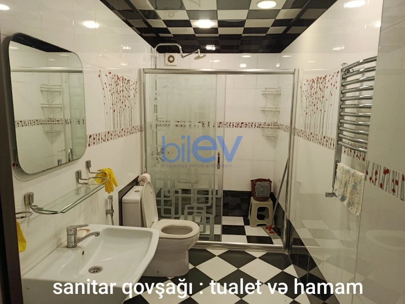 Aylıq Kirayə 2 otaqlı Yeni Tikili bina evi  90m², Bakı