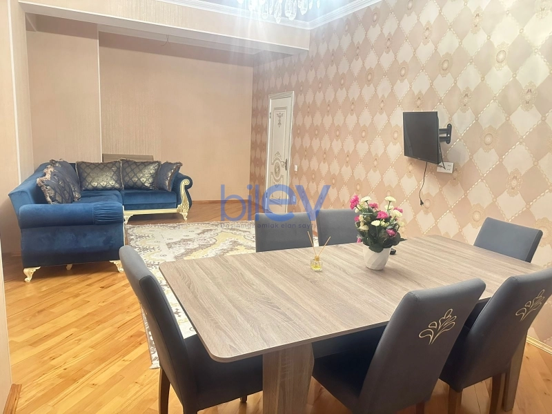Aylıq Kirayə 2 otaqlı Yeni Tikili bina evi  89m², Bakı