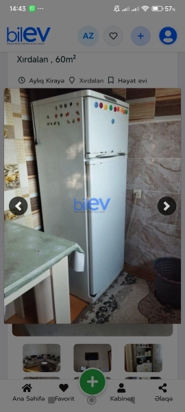 Aylıq Kirayə 2 otaqlı Həyət evi  60m², Xırdalan