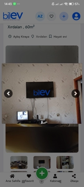 Aylıq Kirayə 2 otaqlı Həyət evi  60m², Xırdalan