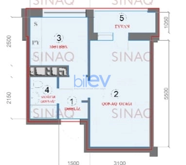 Satış 1 otaqlı Yeni Tikili bina evi  40m², Bakı