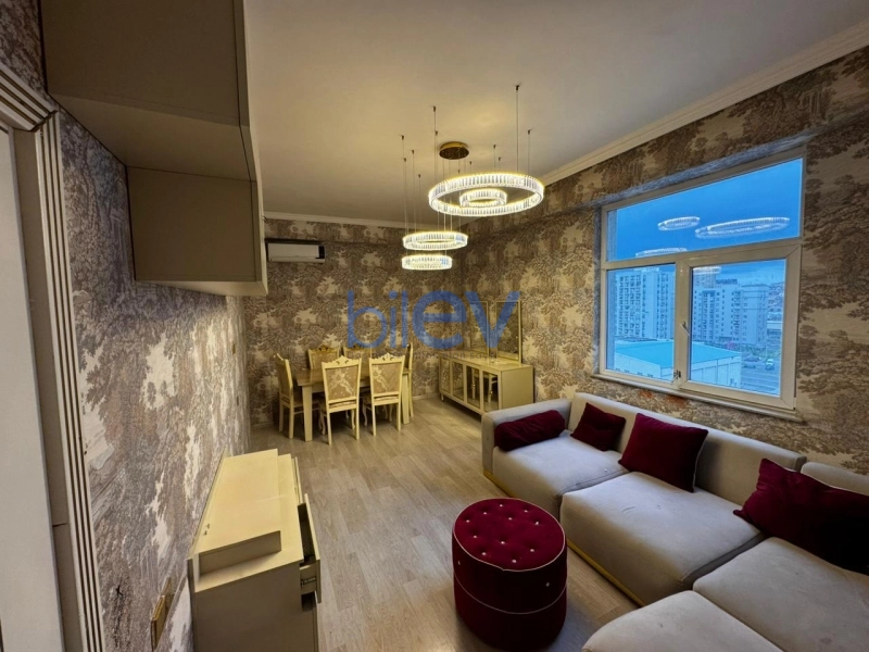 Aylıq Kirayə 3 otaqlı Yeni Tikili bina evi  90m², Bakı