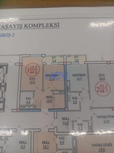 Satış 1 otaqlı Yeni Tikili bina evi  44m², Bakı