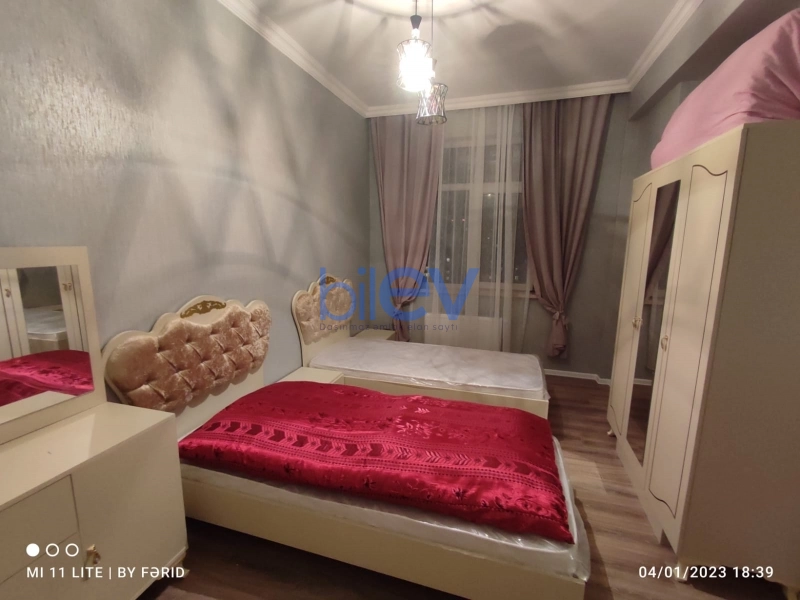 Aylıq Kirayə 3 otaqlı Yeni Tikili bina evi  80m², Bakı