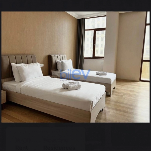 Aylıq Kirayə 4 otaqlı Yeni Tikili bina evi  250m², Bakı